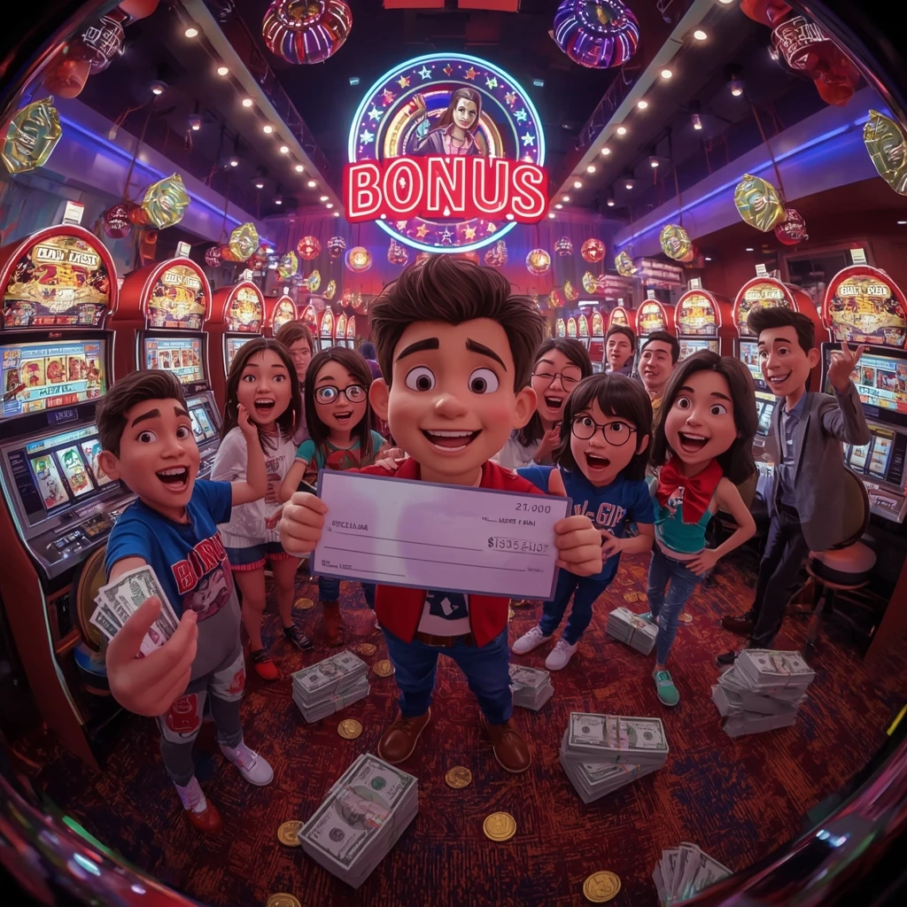 bonus dans les mains de l'homme au casino ROUGE CASINO