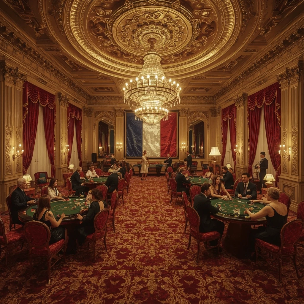 Le casino et le drapeau français ROUGE CASINO